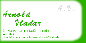 arnold vladar business card